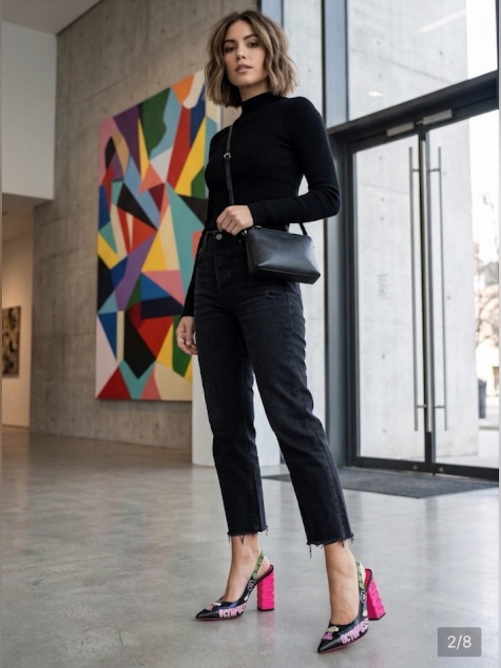GCDS Graphic Slingback - Hot Pink Block Heel Size 39